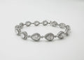 Pear Halo Diamond Bracelet