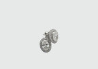 Oval Halo Diamond Studs